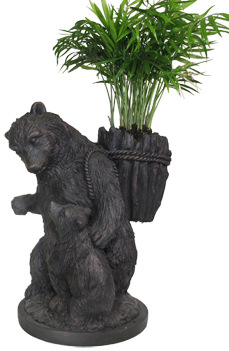 Black Forest Bear & Cub Planter